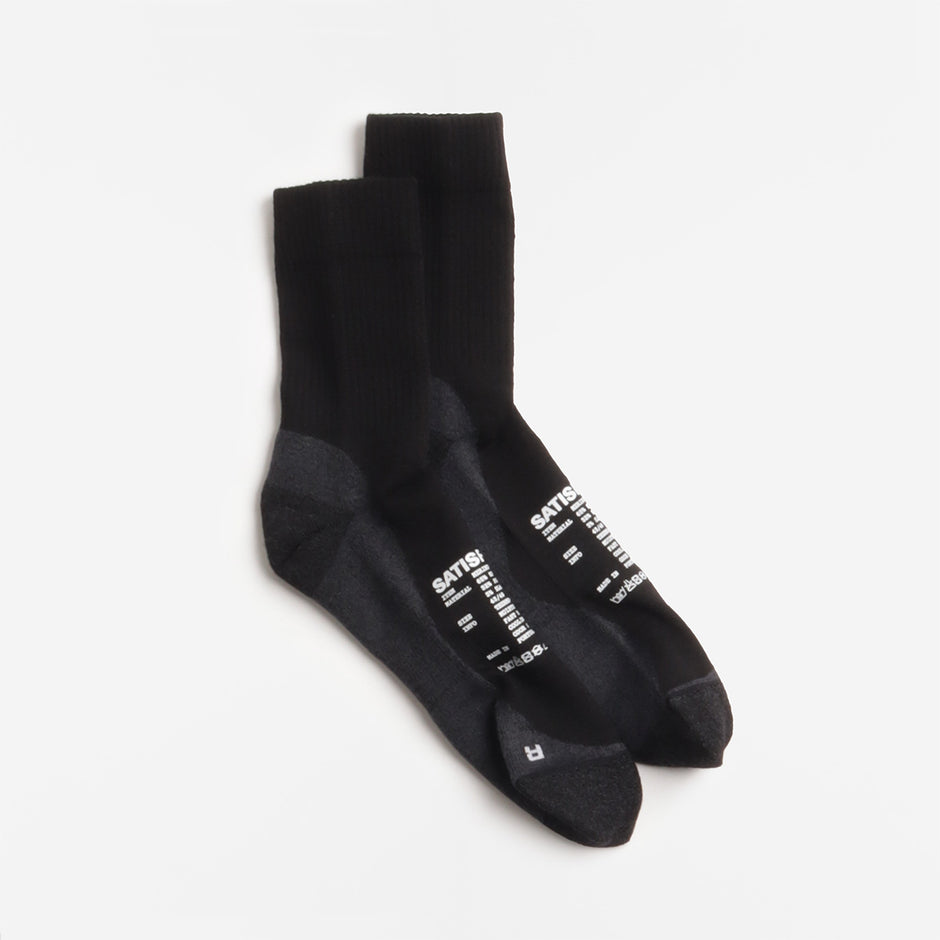 Satisfy Merino Nylon Tube Socks - Black