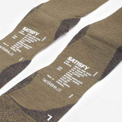 thumbnail Satisfy Merino Nylon Tube Socks, Dark Olive, Detail Shot 5