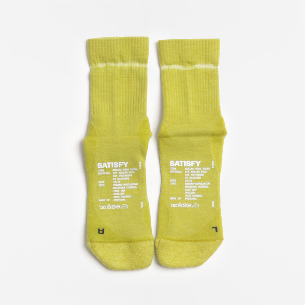 Satisfy Merino Nylon Tube Socks, Tie-Dye Grenbole Green, Detail Shot 2