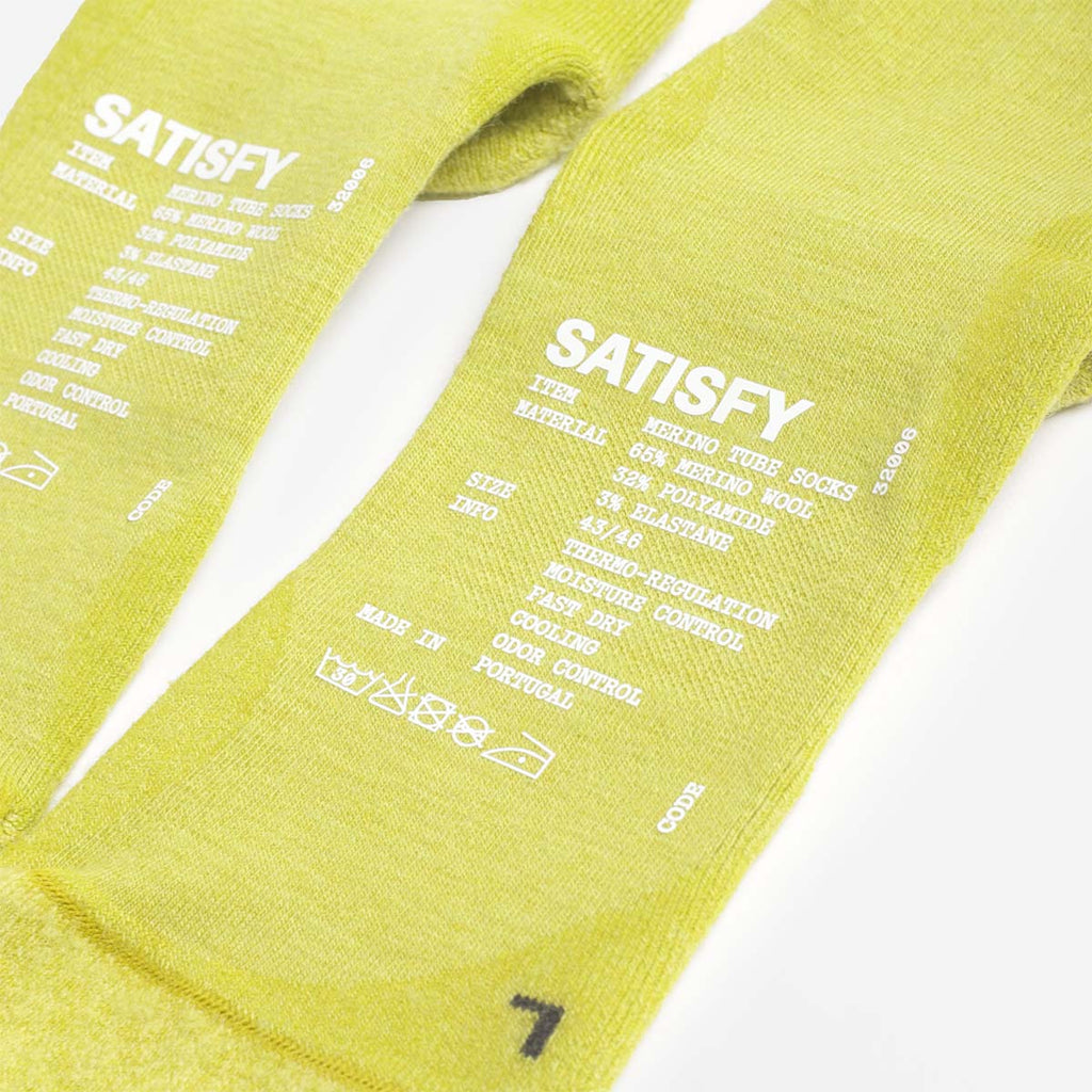 Satisfy Merino Nylon Tube Socks, Tie-Dye Grenbole Green, Detail Shot 4