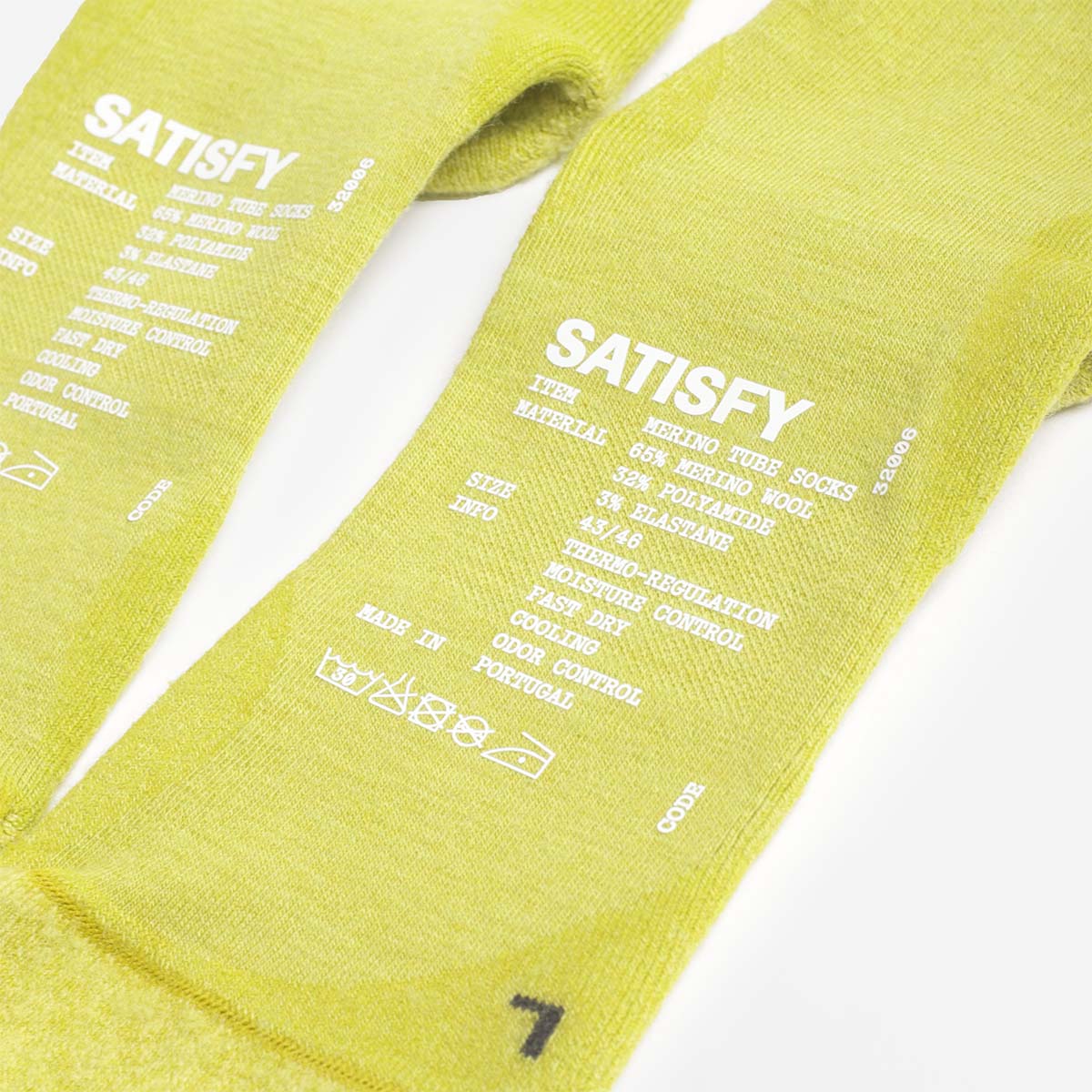 Satisfy Merino Nylon Tube Socks, Tie-Dye Grenbole Green, Detail Shot 4