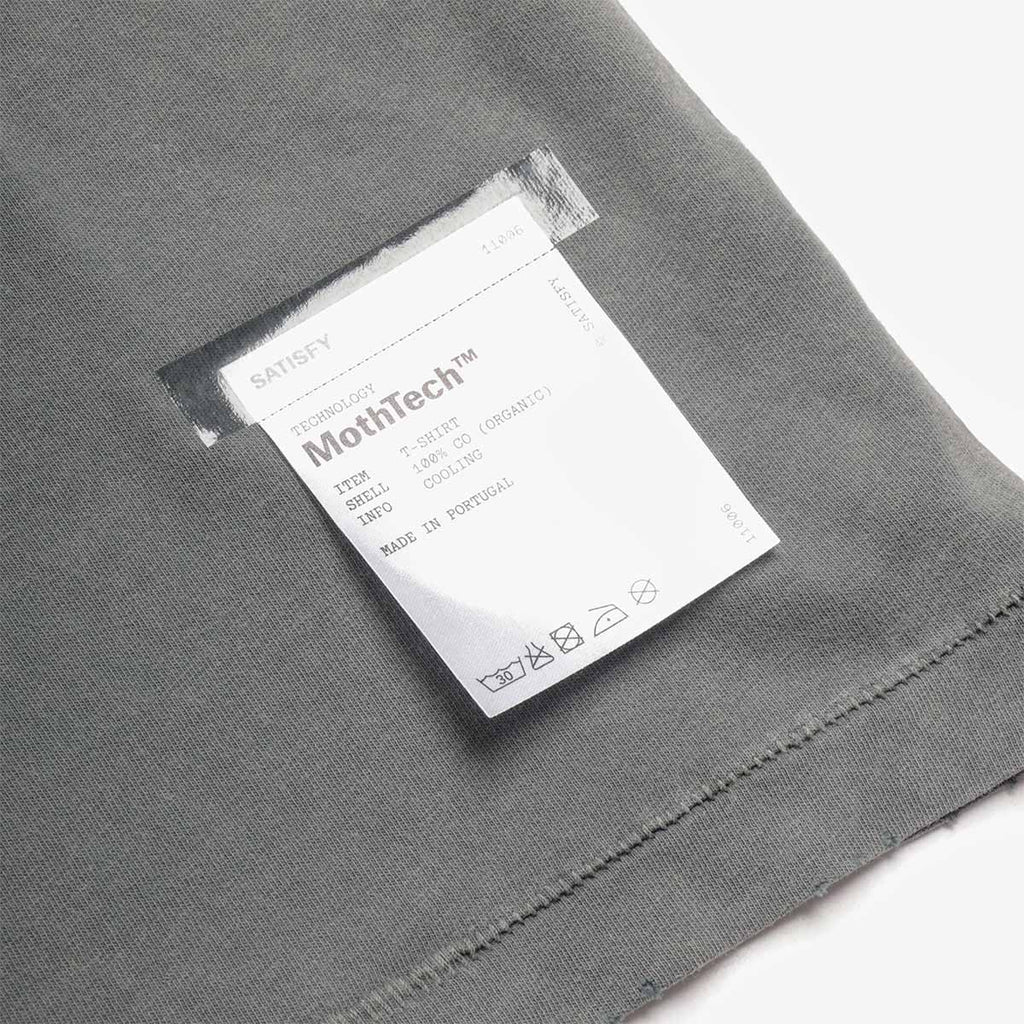 Satisfy MothTech T-Shirt, Faded Black, Detail Shot 4