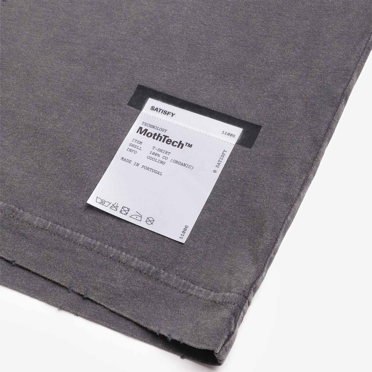 Satisfy MothTech T-Shirt, Aged Black, Detail Shot 4