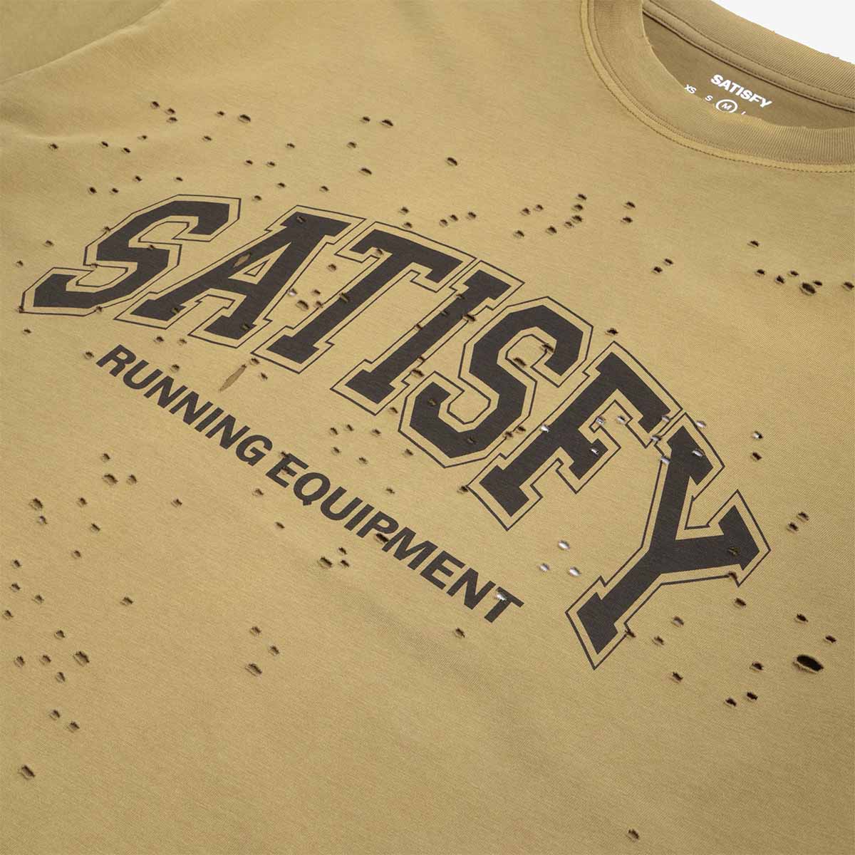 Satisfy MothTech T-Shirt, Sun Bleached Military Olive, Detail Shot 3
