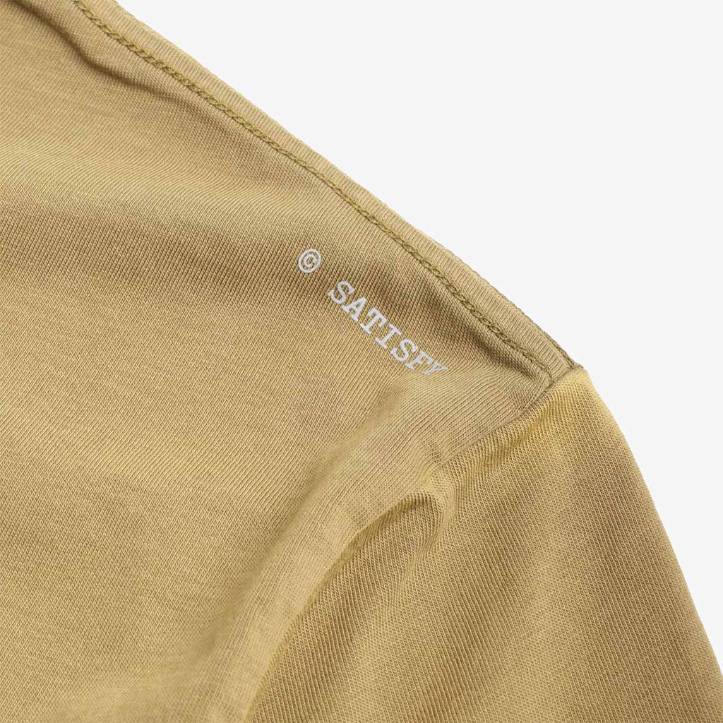 Satisfy MothTech T-Shirt, Sun Bleached Military Olive, Detail Shot 6