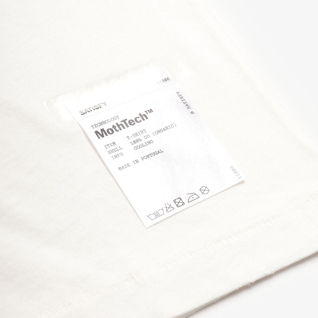 Satisfy MothTech T-Shirt, Off-White, Detail Shot 3