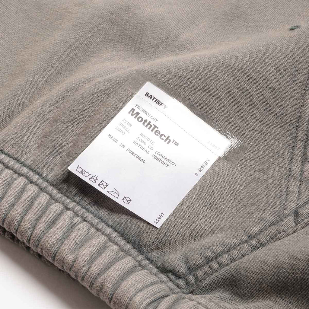Satisfy MothTech Hoodie, Faded Black, Detail Shot 3