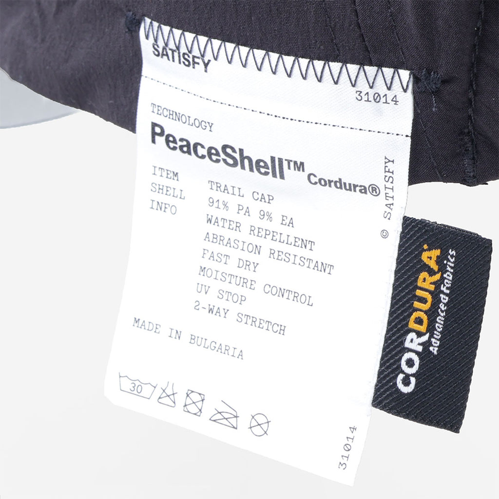 Satisfy PeaceShell Cordura Trail Cap, Black, Detail Shot 3