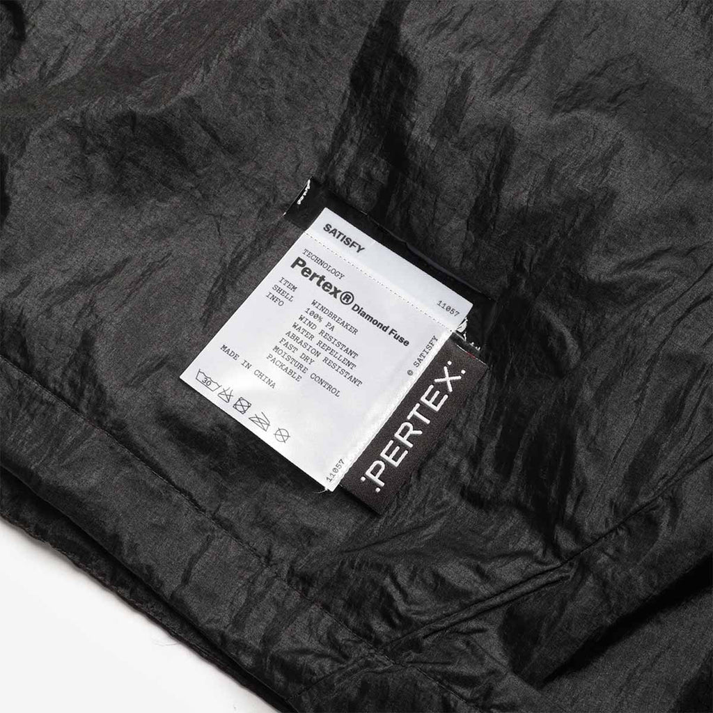 Satisfy Pertex Diamond Windbreaker, Black, Detail Shot 3