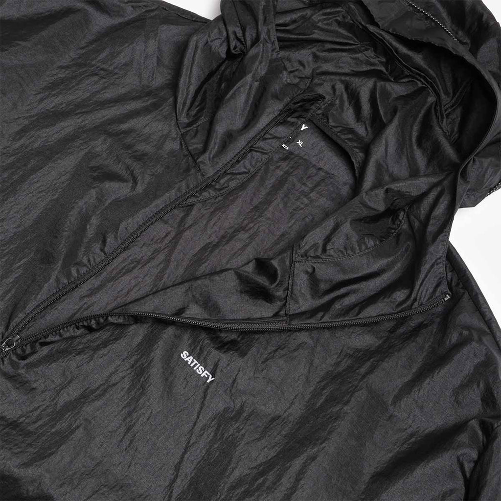 Satisfy Pertex Diamond Windbreaker, Black, Detail Shot 4