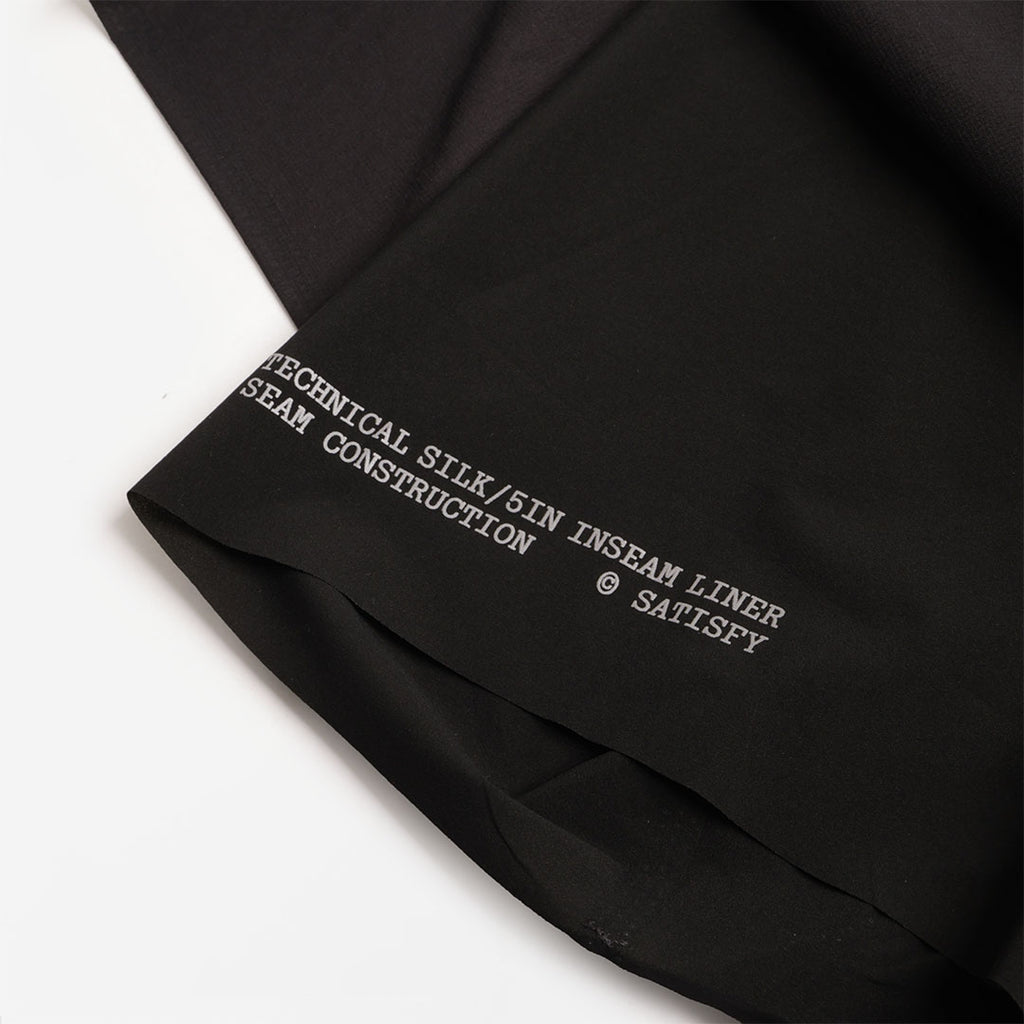 Satisfy Rippy Cordura 5" Trail Shorts, Black, Detail Shot 5
