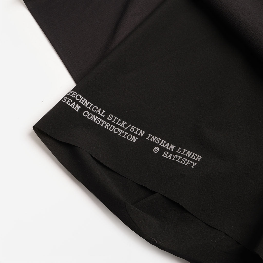 Satisfy Rippy Cordura 5" Trail Shorts, Black, Detail Shot 5