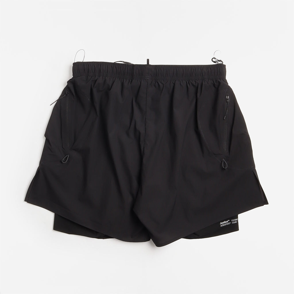 Satisfy Rippy Cordura 5" Trail Shorts, Black, Detail Shot 8