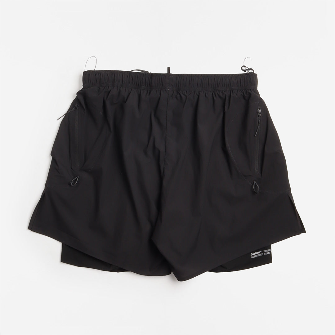 Satisfy Rippy Cordura 5" Trail Shorts, Black, Detail Shot 8