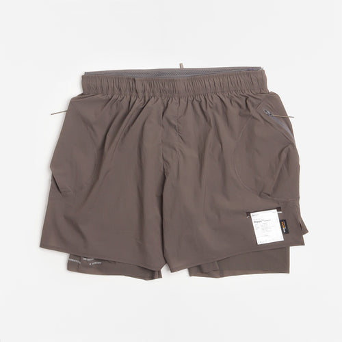 Satisfy Rippy Cordura 5 inch Shorts in Subterranean, front view