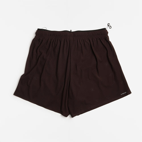 Satisfy Space-O 5" Shorts, Deep Mahogany, Detail Shot 2