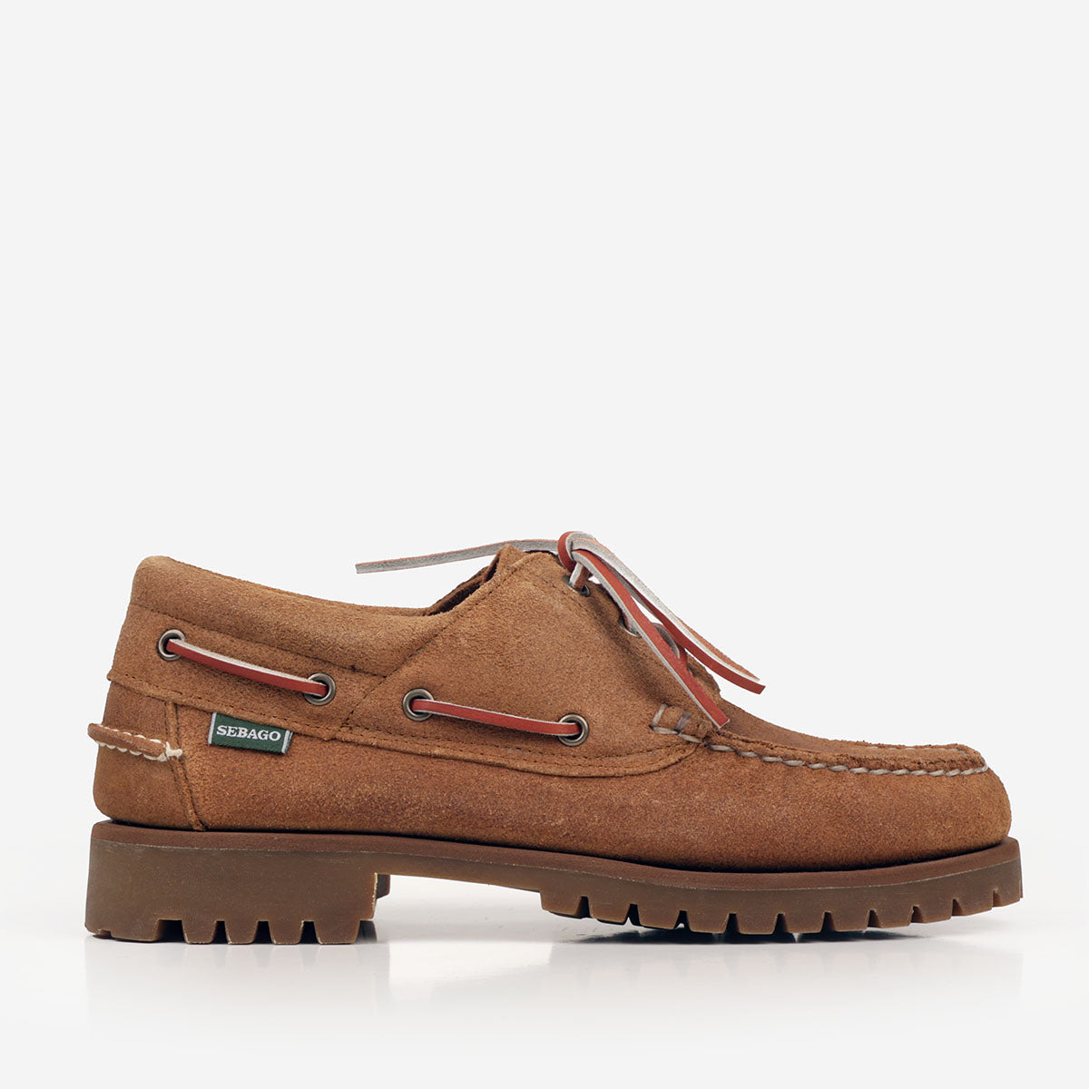 Sebago Acadia Suede Waxed Shoes, Beige Caramel, Detail Shot 1