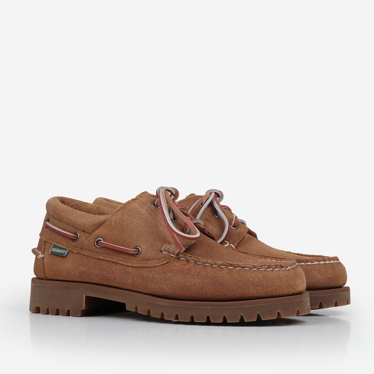 Sebago Acadia Suede Waxed Shoes, Beige Caramel, Detail Shot 2