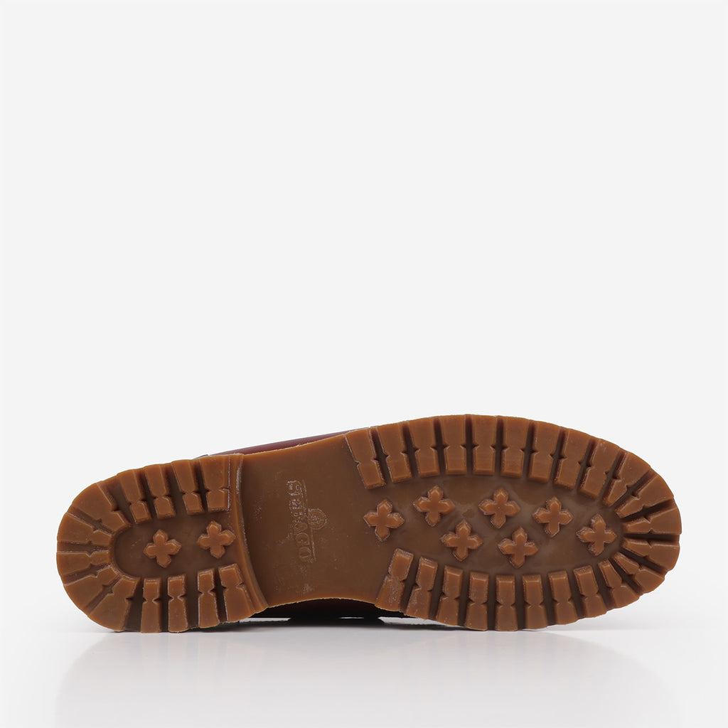 Sebago Acadia Leather Waxed Shoes, Brown Cinnamon, Detail Shot 3