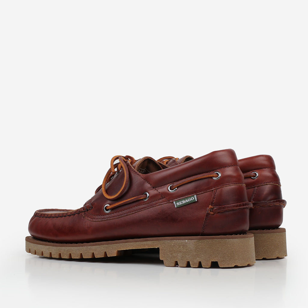 Sebago Acadia Leather Waxed Shoes, Brown Cinnamon, Detail Shot 4