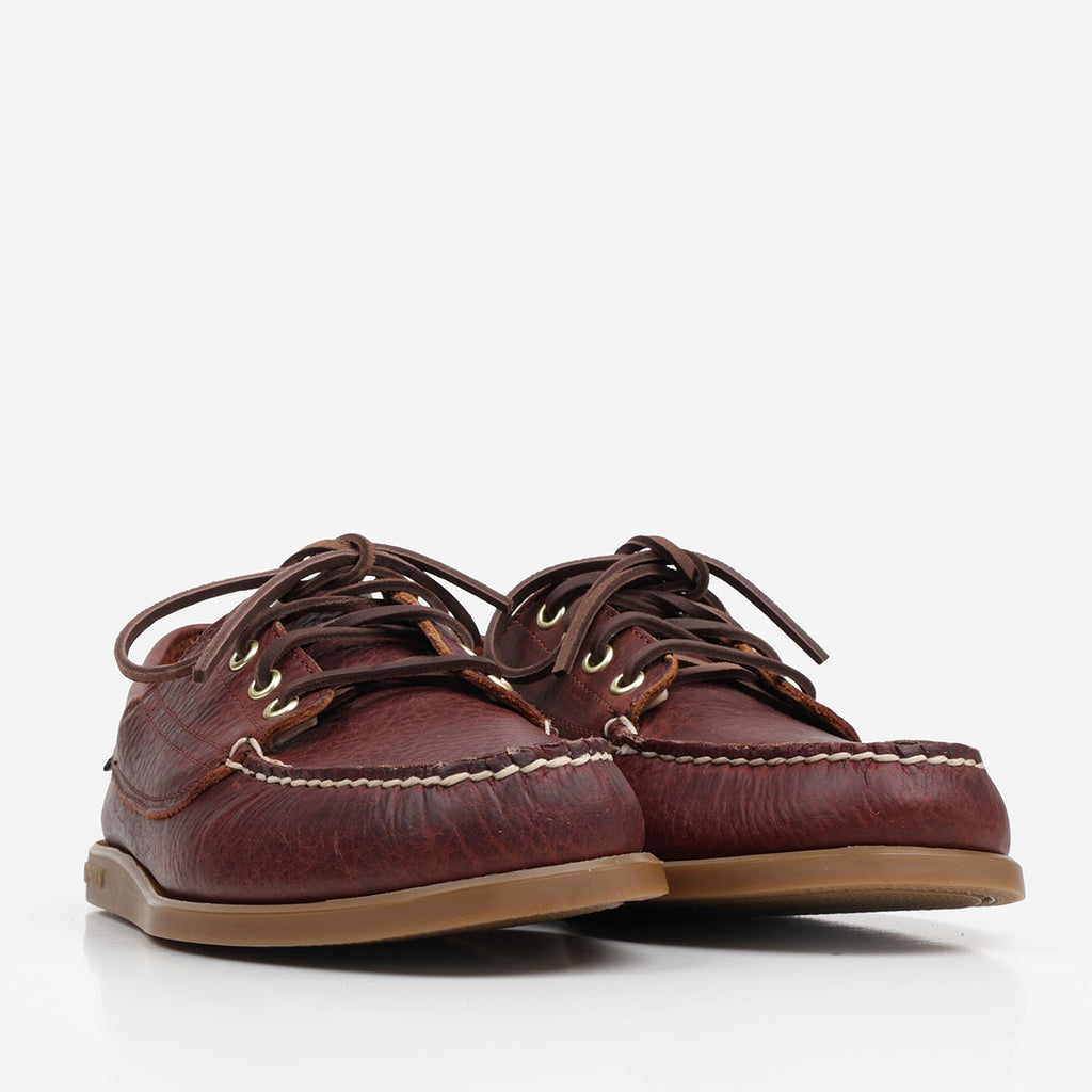 Sebago Askook Momoth Artisan Shoes, Dark Brown Gum, Detail Shot 3