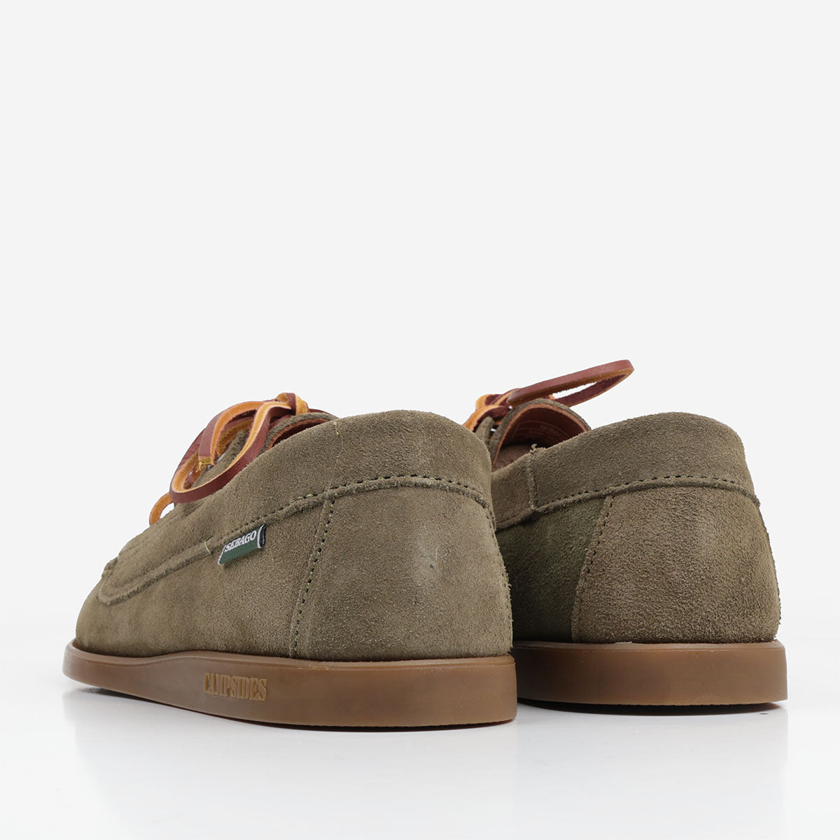 main Sebago Askook Suede Shoes, Green Military, Detail Shot 3