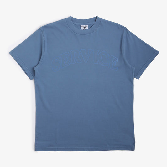 Service Works Arch Logo T-Shirt, Work Blue, Detail Shot 1