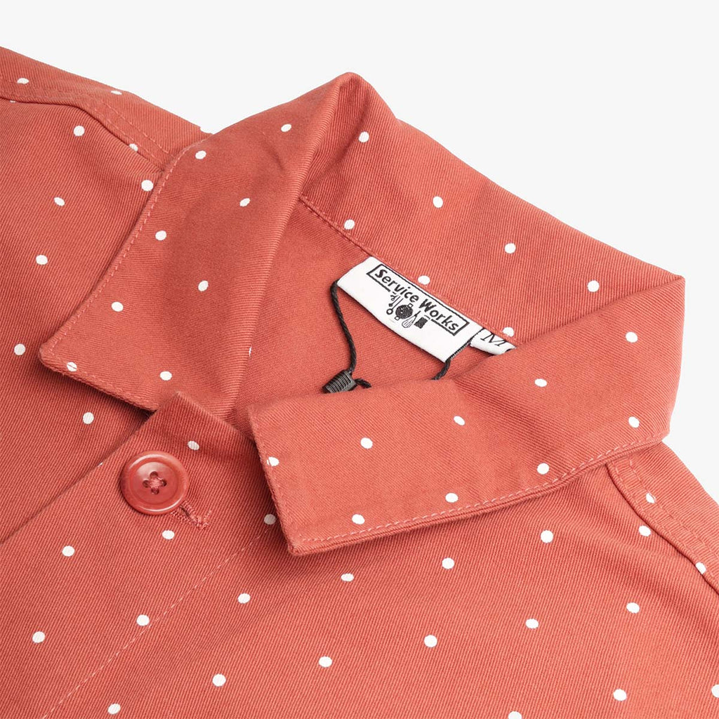 Service Works Polka Dot Chore Shirt, Clay, Detail Shot 3
