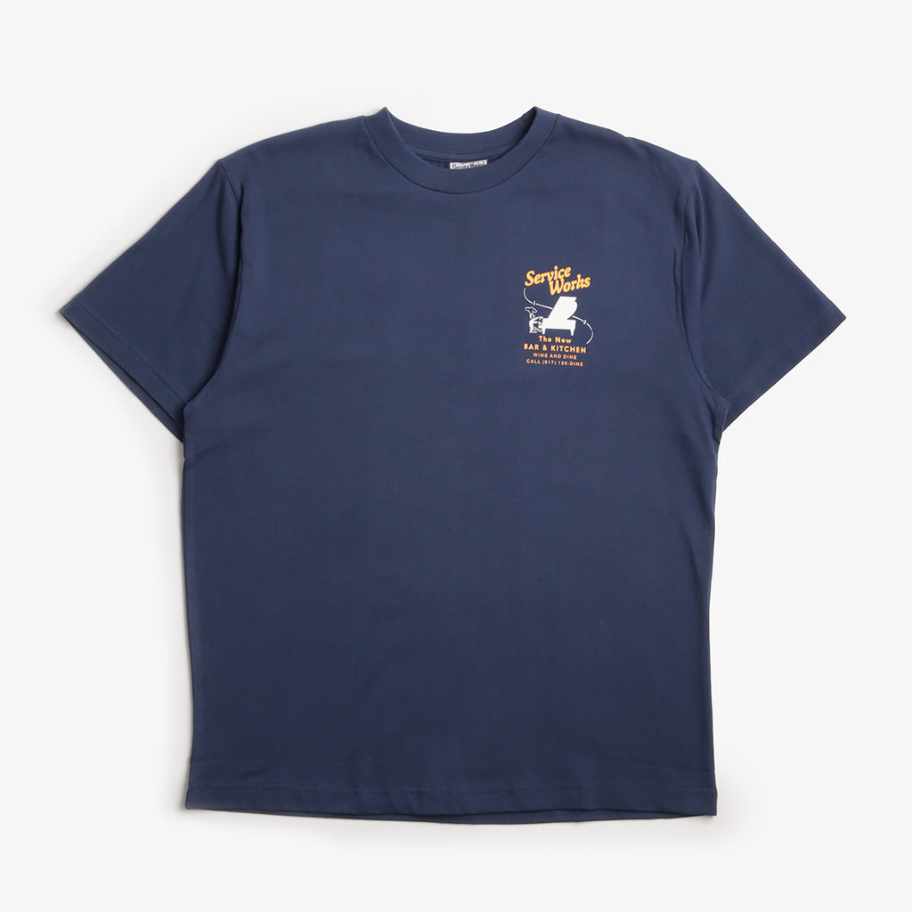 Service Works Bar + Kitchen T-Shirt, Navy, Detail Shot 1