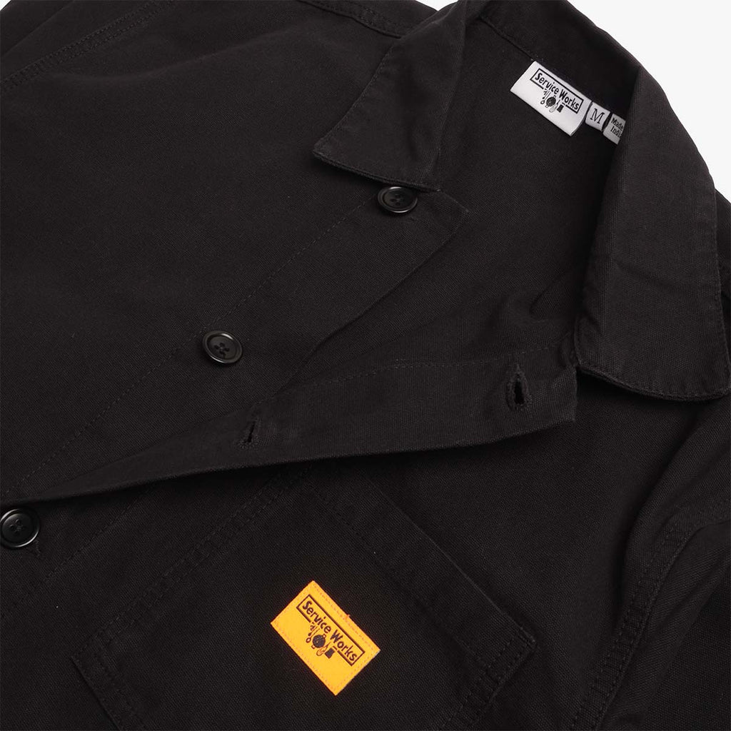Service Works Canvas Chore Shirt, Black, Detail Shot 5