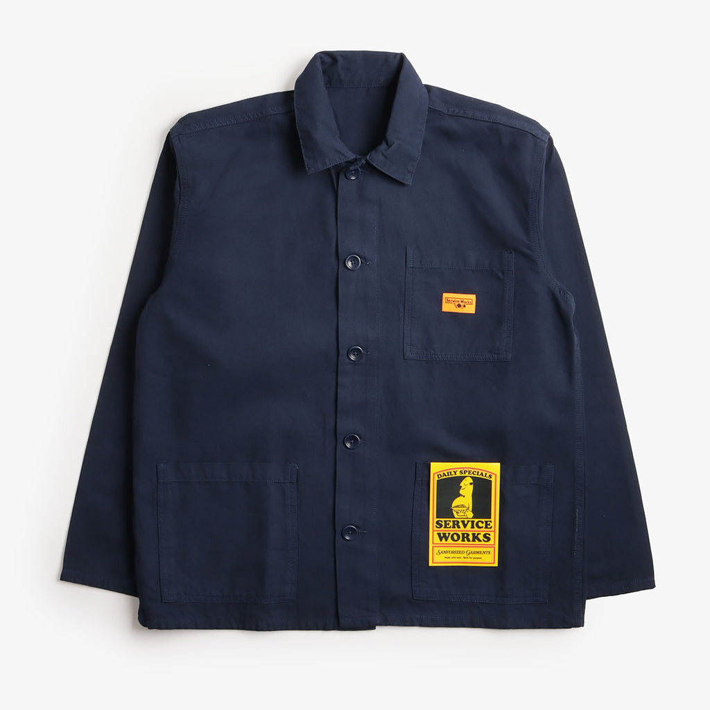 Service Works Canvas Chore Shirt, Navy, Detail Shot 1
