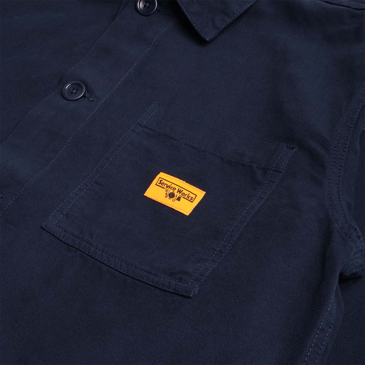 Service Works Canvas Chore Shirt, Navy, Detail Shot 2
