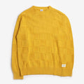 Service Works Check Knit Crewneck, Ochre, Detail Shot 1