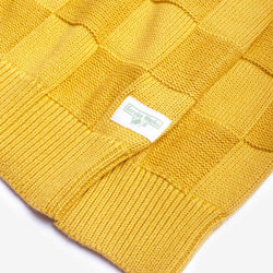 thumbnail Service Works Check Knit Crewneck, Ochre, Detail Shot 3
