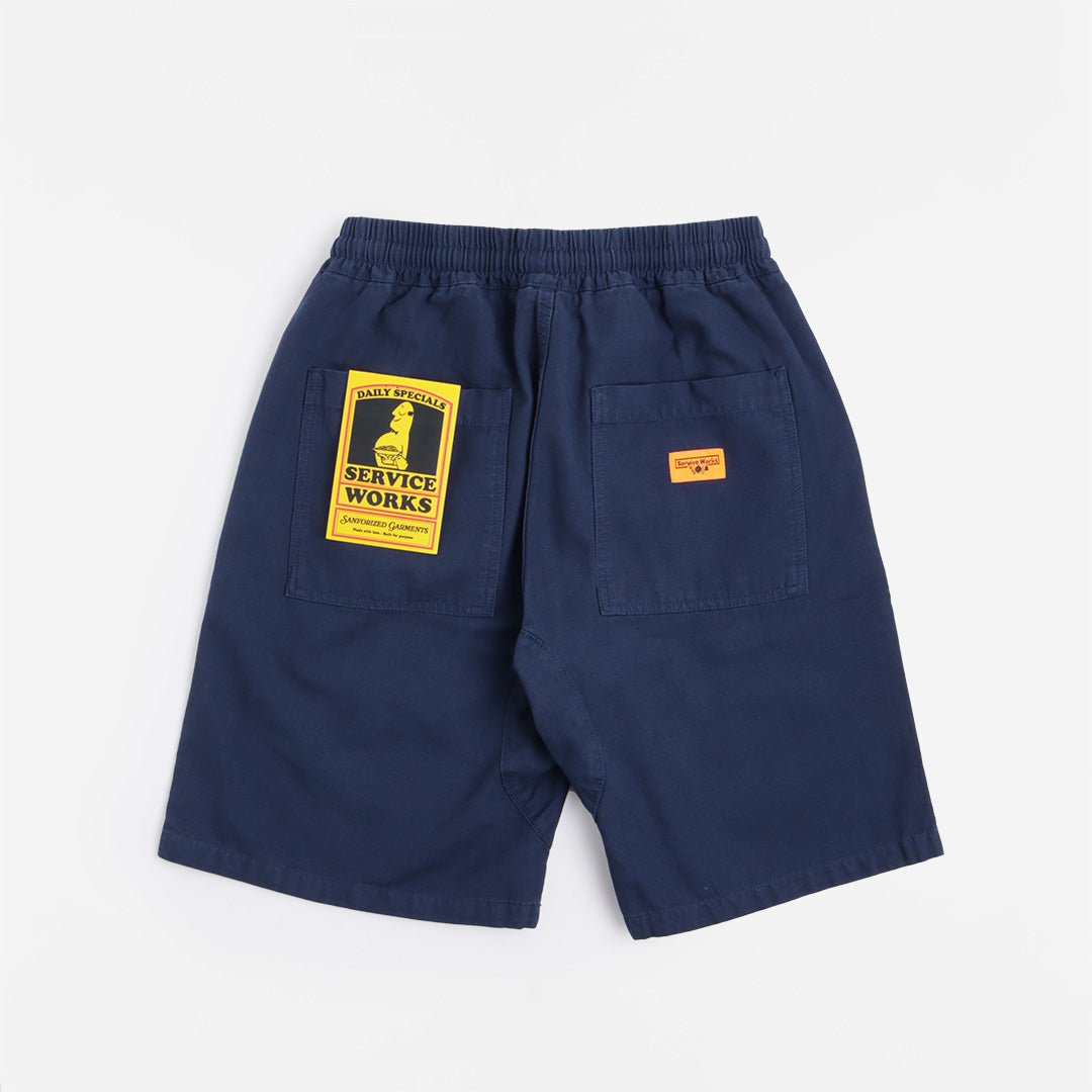 Service Works Classic Chef Shorts, Navy, Detail Shot 3