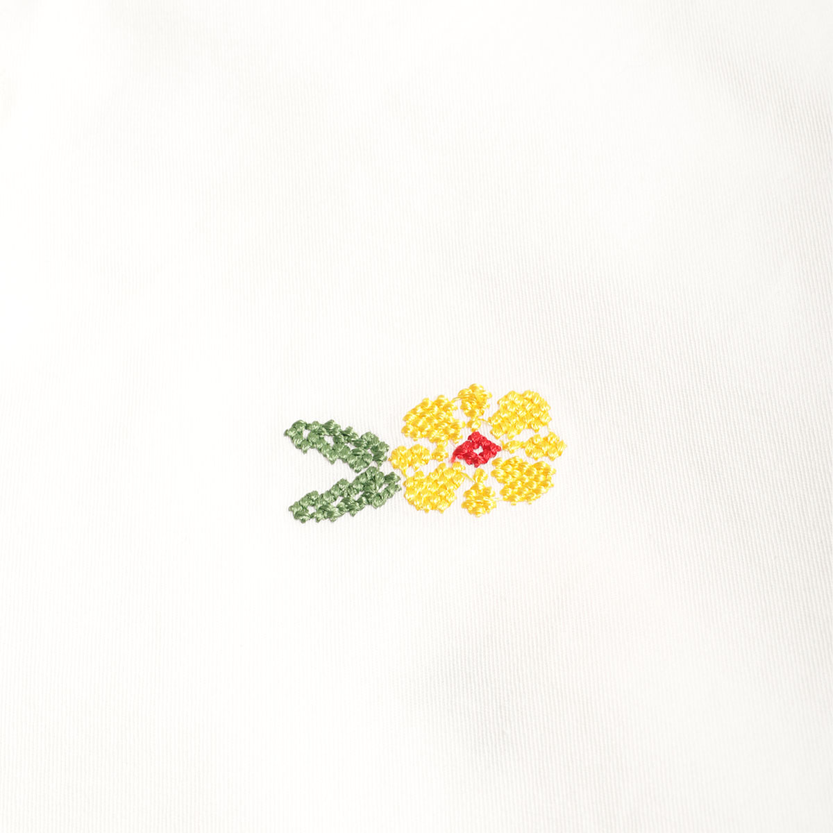 Service Works Cross Stitch Shirt, White, Detail Shot 3