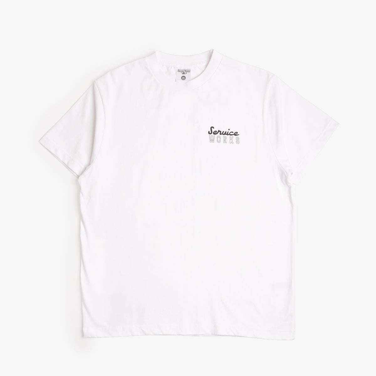 Service Works Eating Adventures Tee in White, front view