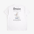 Service Works Eating Adventures Tee in White, back print
