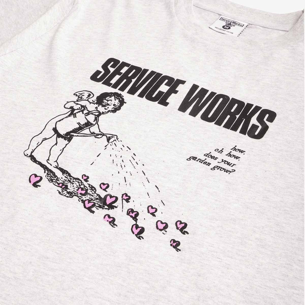 Service Works Garden T-Shirt, Ash, Detail Shot 2