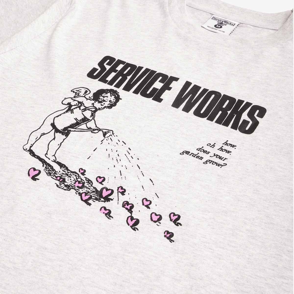 Service Works Garden T-Shirt, Ash, Detail Shot 2