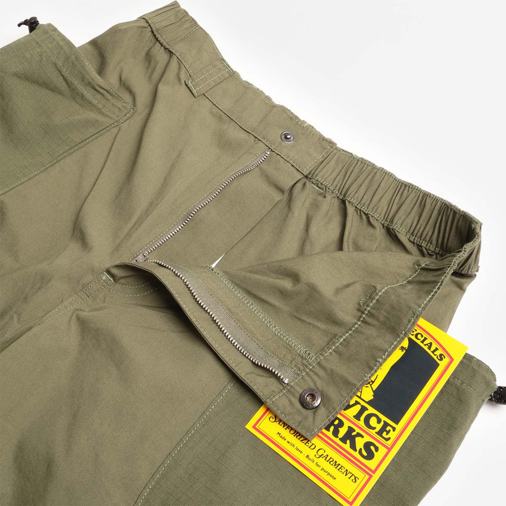 Service Works Gardener Shorts, Olive, Detail Shot 3