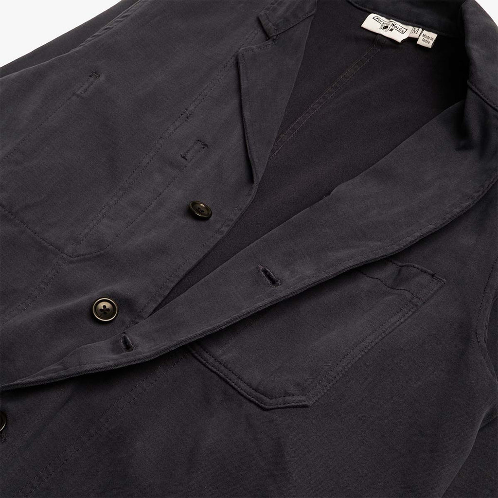 Service Works Moleskin Server Suit Jacket, Black, Detail Shot 3