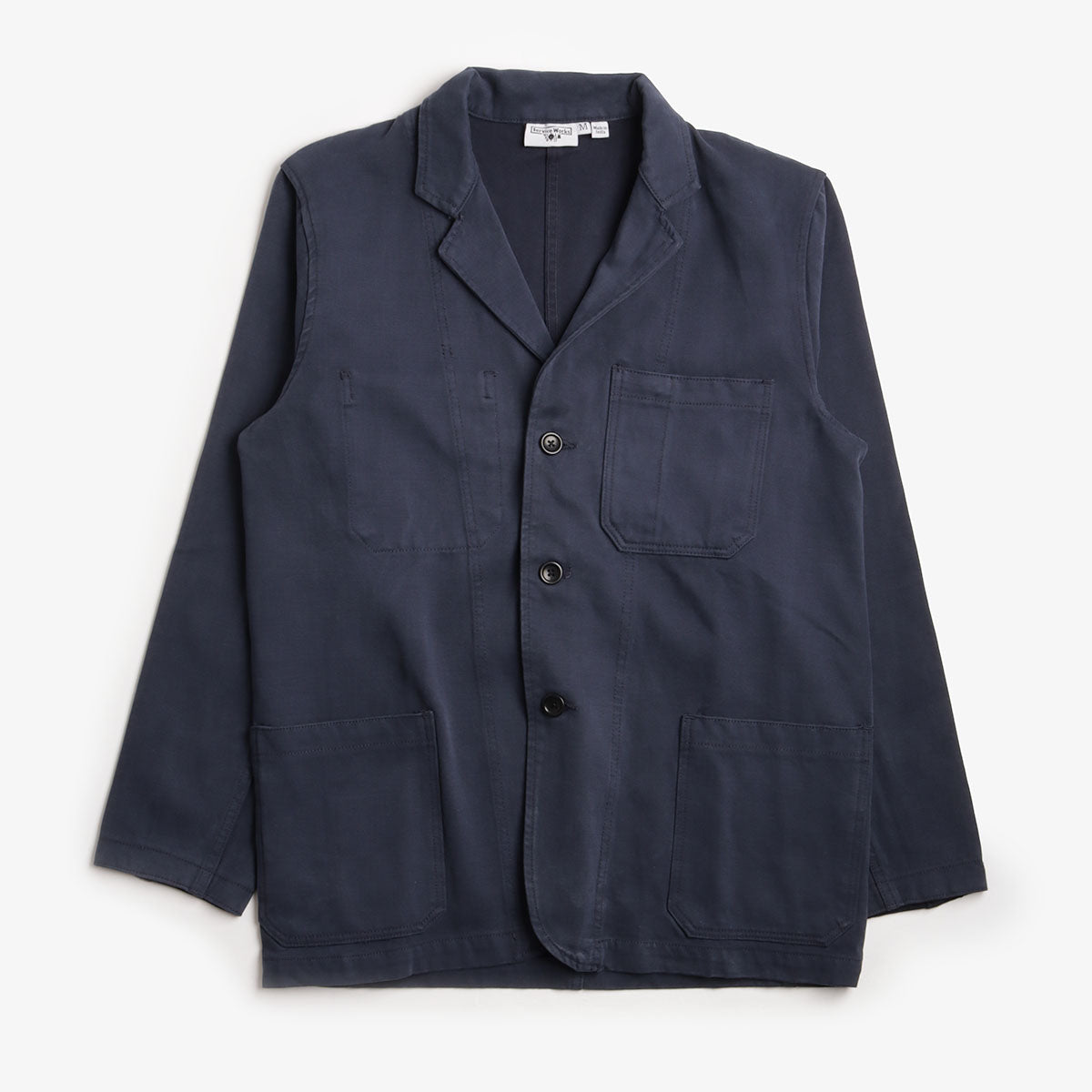 main Service Works Moleskin Server Suit Jacket, Dark Navy, Detail Shot 1