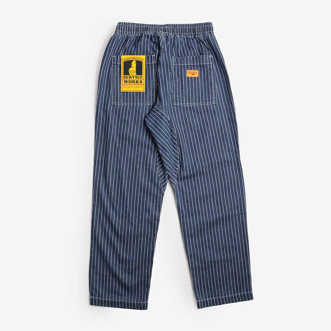 main Sevice Works Pinstripe Denim Chef Pants
