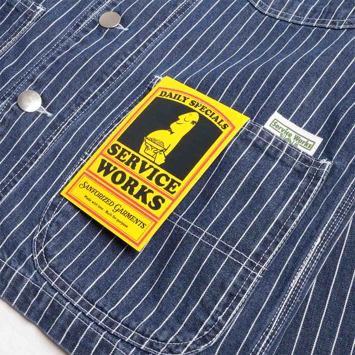 main Service Works Pinstripe Denim Coverall 2.0 Jacket