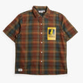 Service Works Plaid Resort Shirt, Brown, Detail Shot 1