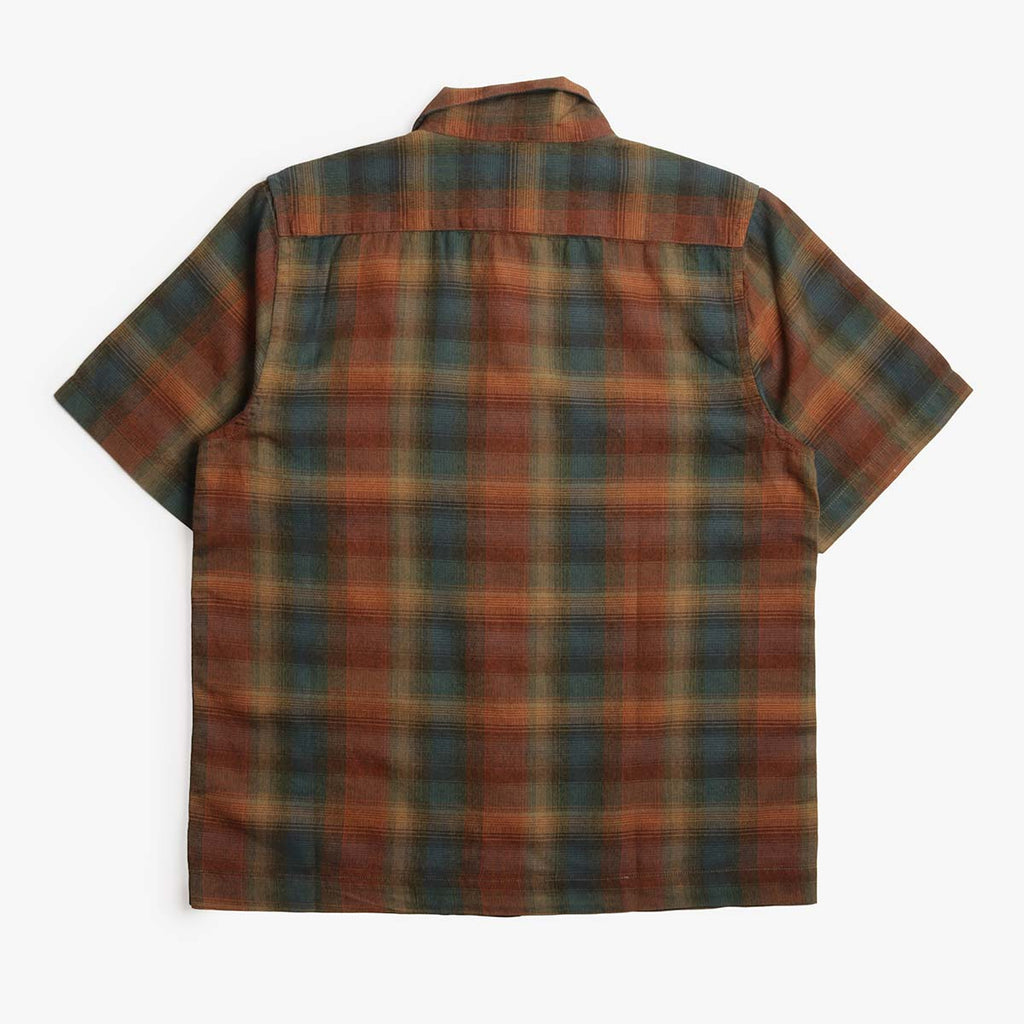 Service Works Plaid Resort Shirt, Brown, Detail Shot 5