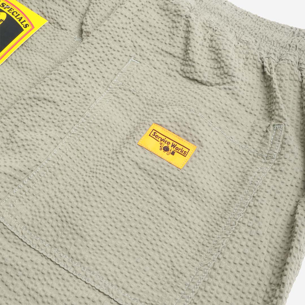 Service Works Seersucker Chef Pants, Sage, Detail Shot 4