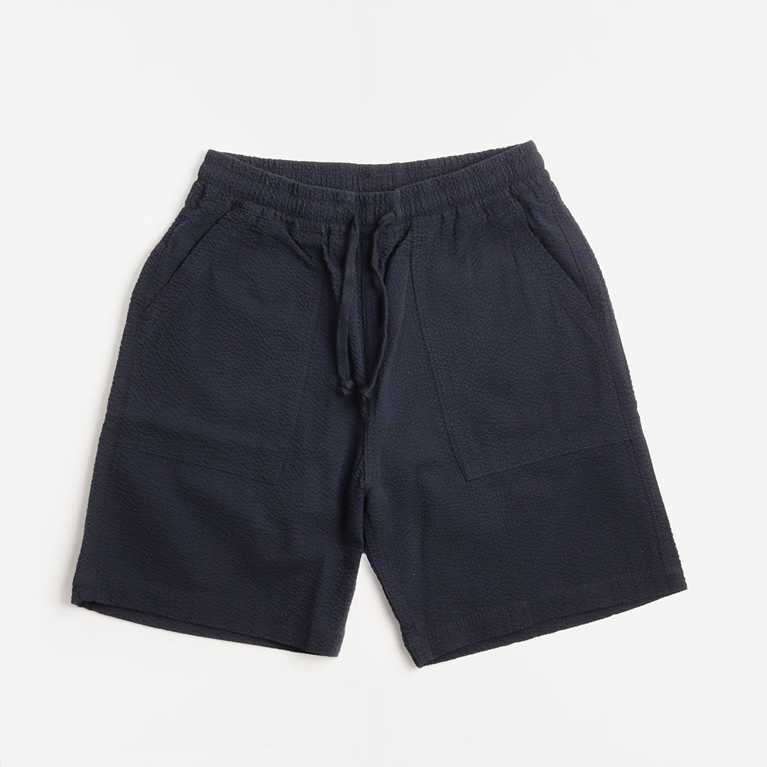 Service Works Seersucker Chef Shorts, Dark Navy, Detail Shot 1