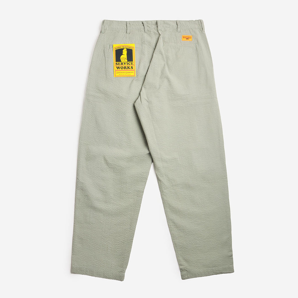Service Works Seersucker Part Timer Pants, Sage, Detail Shot 4